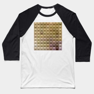 Burlywood Brown Abstract Low Polygon Background Baseball T-Shirt